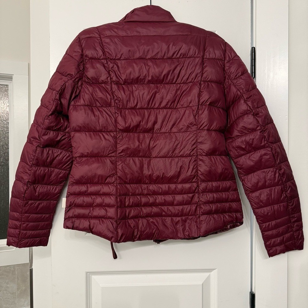 Vero Moda Burgundy Sally Soraya Short Puffer Jacket - Size Large - Picture 6 of 10